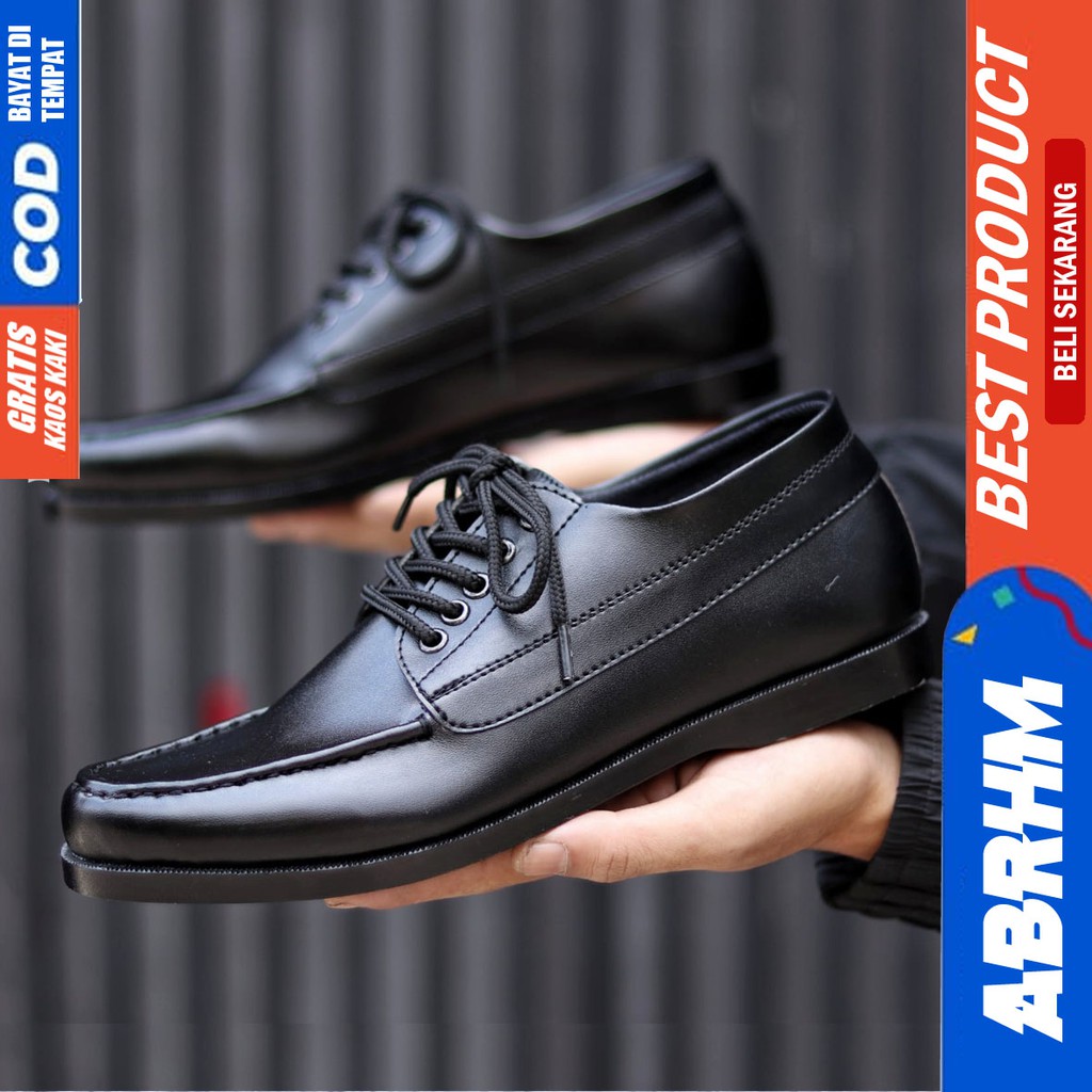 ABRHM MONZE Sepatu Kasual Pria Sepatu Pria Casual Kulit Syntetic Cowok/cowo Sepatu Kerja Kantor Semi Formal Kuliah Kondangan Gaya keren Kekinian Murah Terlaris