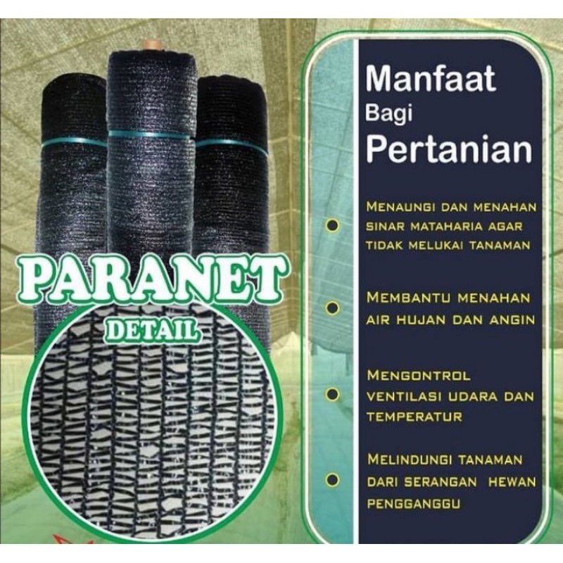 Paranet 65% dijual Meter Panjang 1M x Lebar 3M Jaring Peneduh Pelindung Tanaman