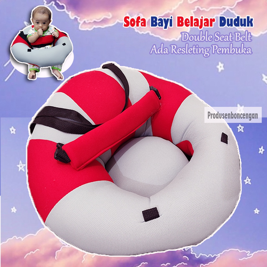 Sofa Bayi Belajar Duduk dengan Safety Belt double