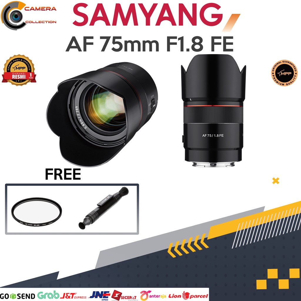 Samyang AF 75mm F1.8 FE / Lensa Samyang AF 75mm F1.8FE / Lensa Kamera Samyang AF 75mm F1.8 FE