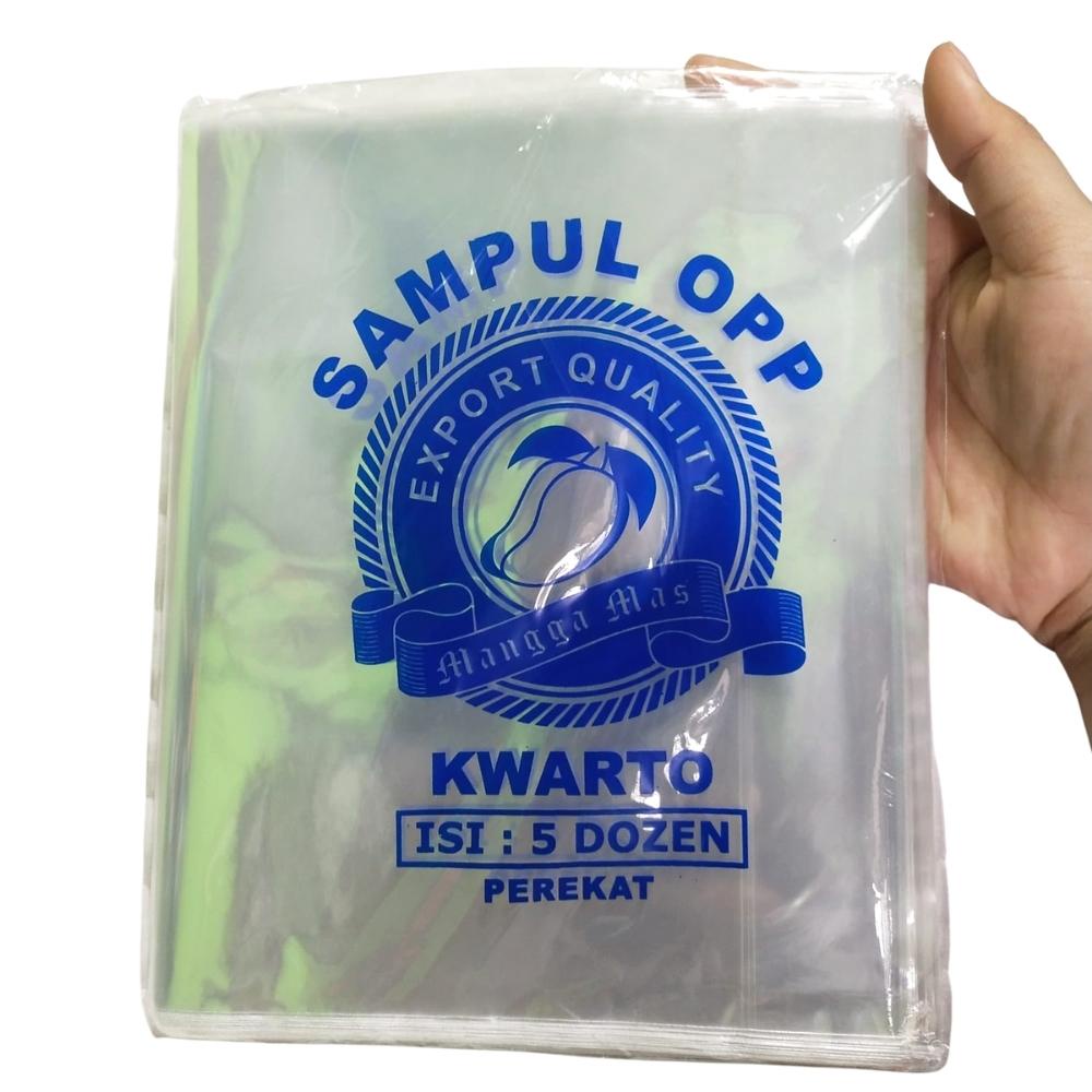 

[PACK] isi 60 lembar sampul plastik sampul buku sampul opp kwarto