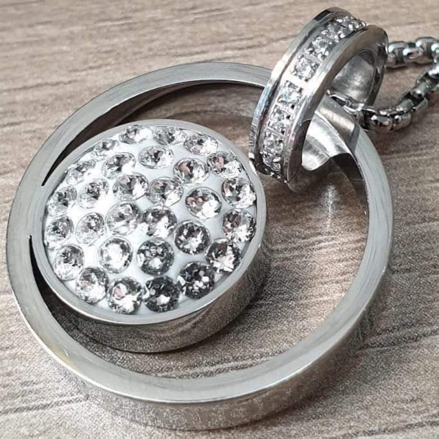 KK Liforce Kalung Kesehatan Swarovski White Crystal Limited