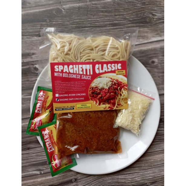 

Spaghetti Classic With Bolognese Saus Frozen spageti