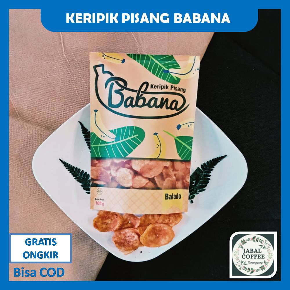 Keripik Pisang Babana Rasa Cokelat Balado 100 Gram / Keripik Pisang Gurih Renyah Free Bubble WrapJ36