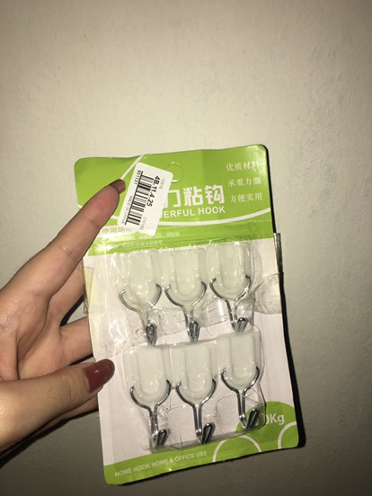 Gregorio 6 Pcs Diri Perekat Dinding Kamar Mandi Pintu Plastik Stainless Steel Pemegang Hook Hanger