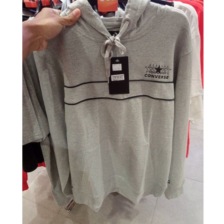 Converse All Star PO Hoodie Grey Jaket Converse Original Jacket Converse Original Hoodie Converse