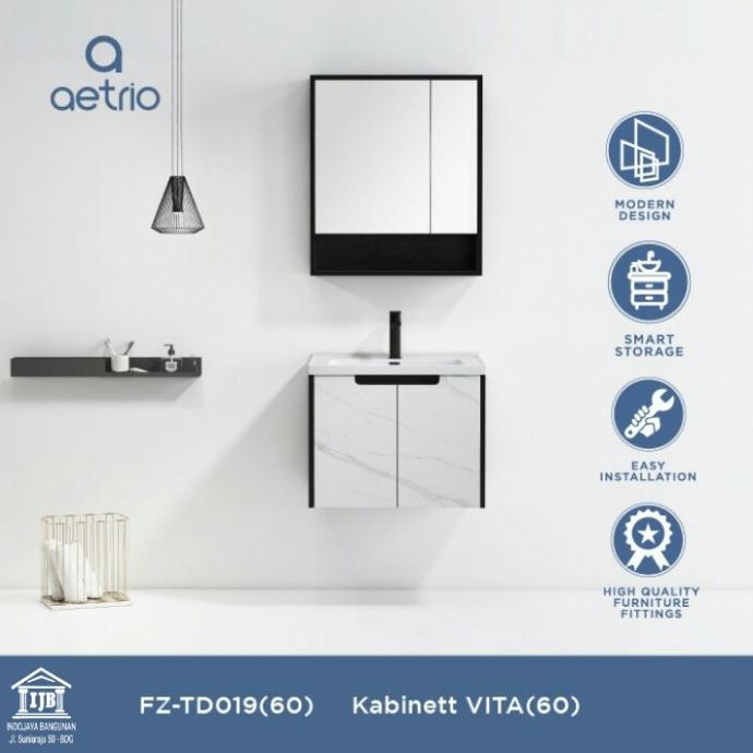 

Ready...Ready...Ready...] Kabinet Wastafel Aetrio Bathroom Cabinet 59 x 47 Cm Putih