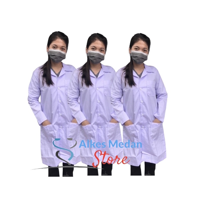 jas laboratorium lengan pendek / jas laboratorium lengan panjang / baju laboratorium lengan pendek / baju laboratorium lengan panjang /baju lab / jas lab