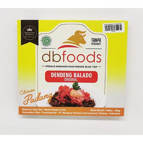 

Dendeng Balado (Cabe Merah/Ijo) DB FOODS 250 gram