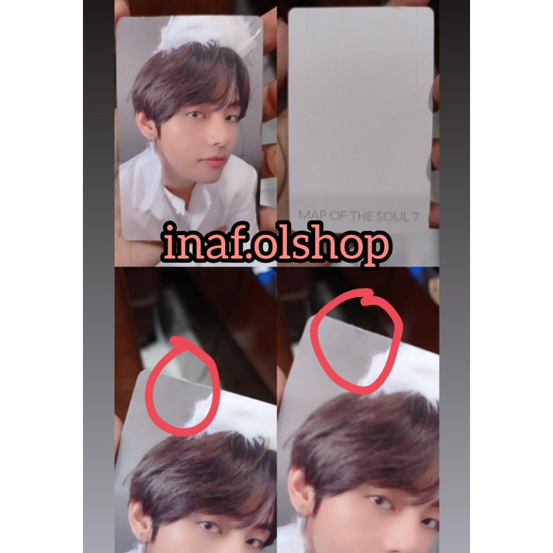 [DAMAGE] Official Photocard PC BTS V Kim Taehyung Map Of The Soul: 7 MOTS 7 Versi 1