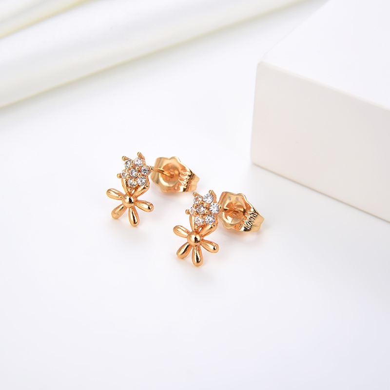 anting titanium wanita emas muda anti karat dewasa tusuk korea asli panjang dan luntur korea style selamanya dewasa 56e