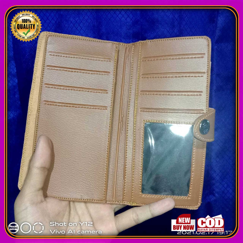 AMT Cloth's Dompet Model Lipat kancing Bahan Kulit PVC untuk Pria premium