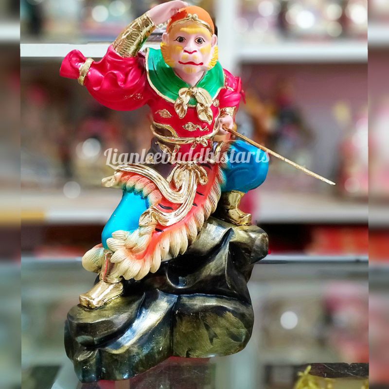 patung dewa kera sakti songoku sunwukong taysengkong fiber 12 inch