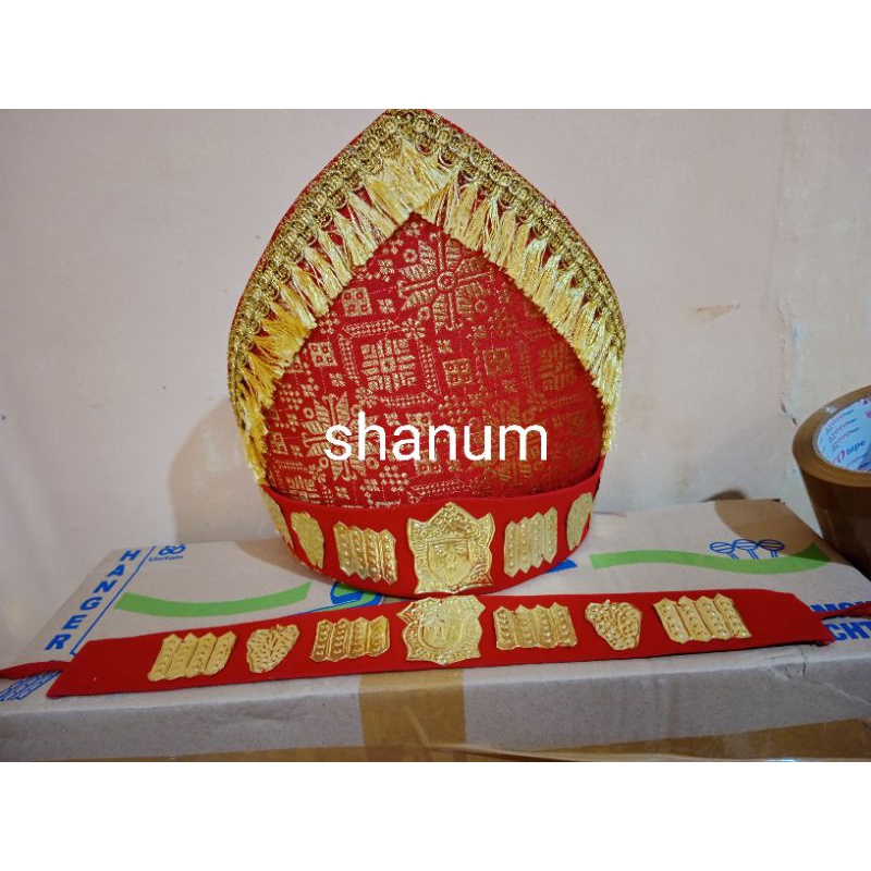 set sortali batak/sepasang sortali batak dan topi