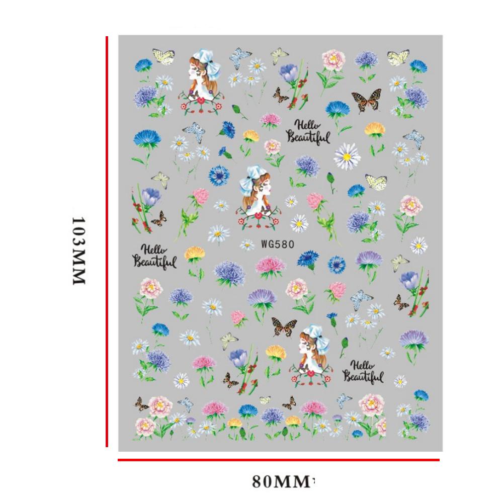 AUGUSTINA Agustina Dekorasi Nail Art DIY Tahan Air Halus Manicure Decals