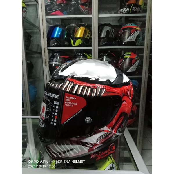 Helm Full Face KYT TT COURSE MARVEL VENOM LIMITED EDITION | DRAK SMOKE