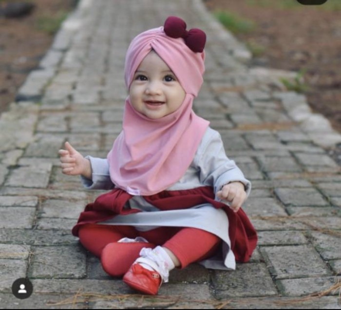 TokoPapin Jilbab bayi anak pita lucu kerudung bayi anak hijab bayi anak pita