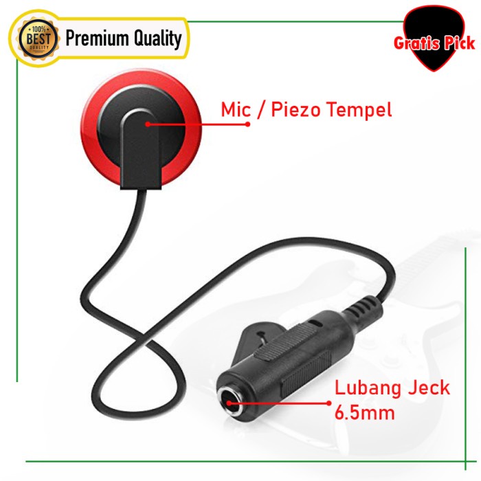 Transducer Preamp Pick Up gitar Portable Spul Tempel Untuk Ukulele