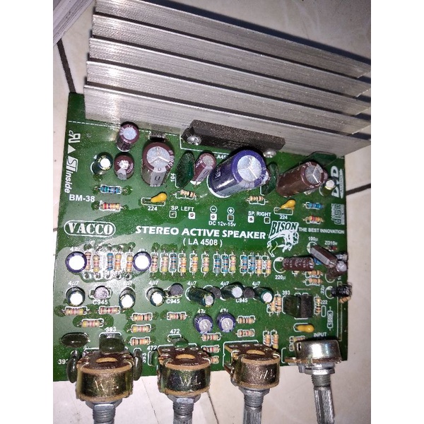 KIT AMPLIFIER STEREO PLUS SUBWOOFER AC-DC 12V BISON