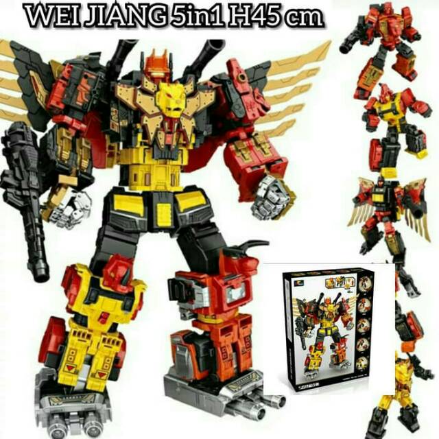 Transformers optimus figure sky soarer predaking weijiang set 5in1