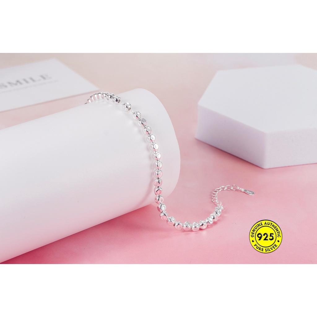 Gelang Silver S925 Bentuk Bulat Kecil Untuk Wanita