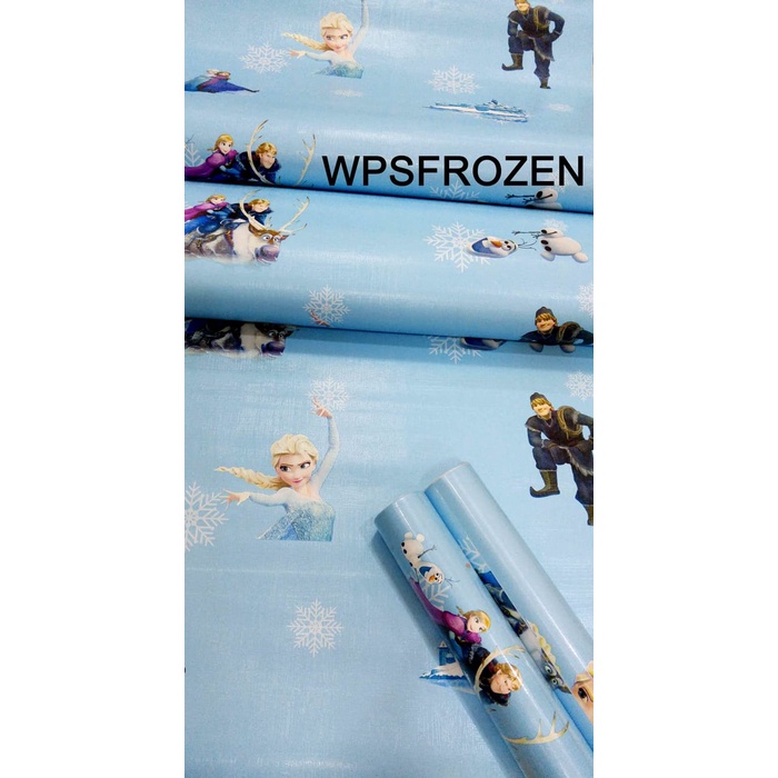 WALLPAPER STIKER KAMAR FROZEN ELSA BIRU WPSFROZEN WALPAPER WALPEPER DEKORASI DINDING WOLPEPER DAPUR