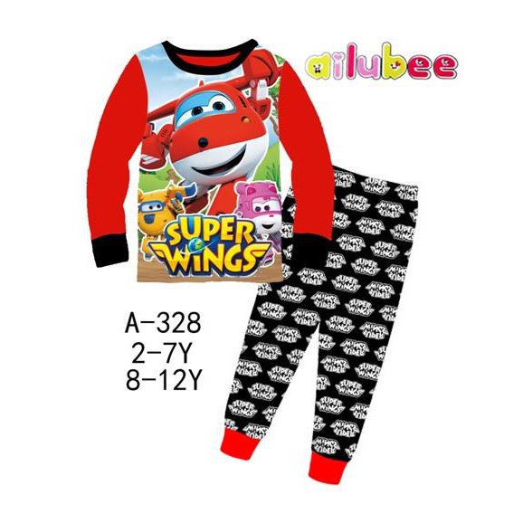 Piyama Anak Import Super Wings 2-7Y