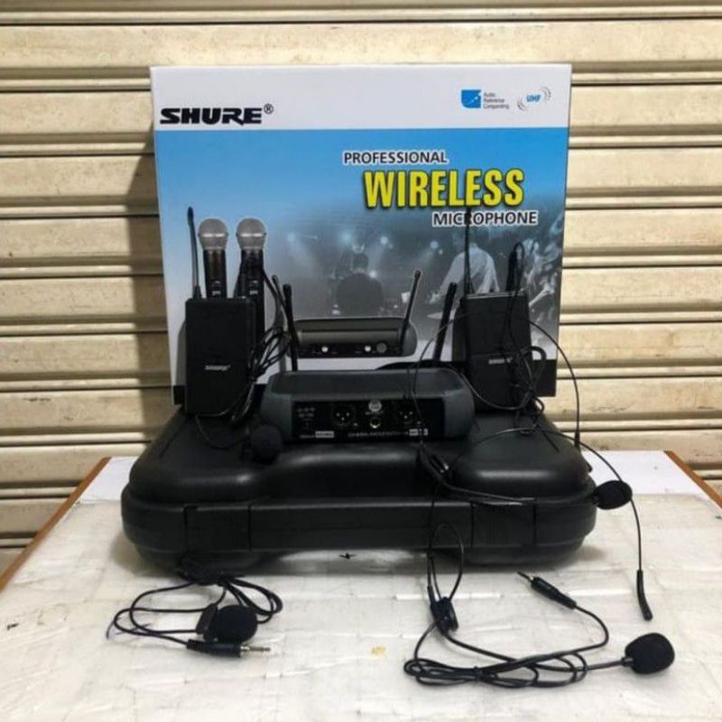 MIC WIRELESS SHURE PGX242+KOPER HEADSET JEPIT SHURE PGX242 FREE KOPER PGX242