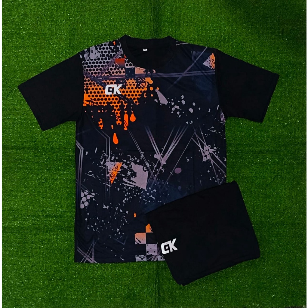 1 SET PAKAIAN OLAHRAGA PRIA BAJU FUTSAL KAOS LARI BAJU JOGGING MURAH BADMINTON VOLLY