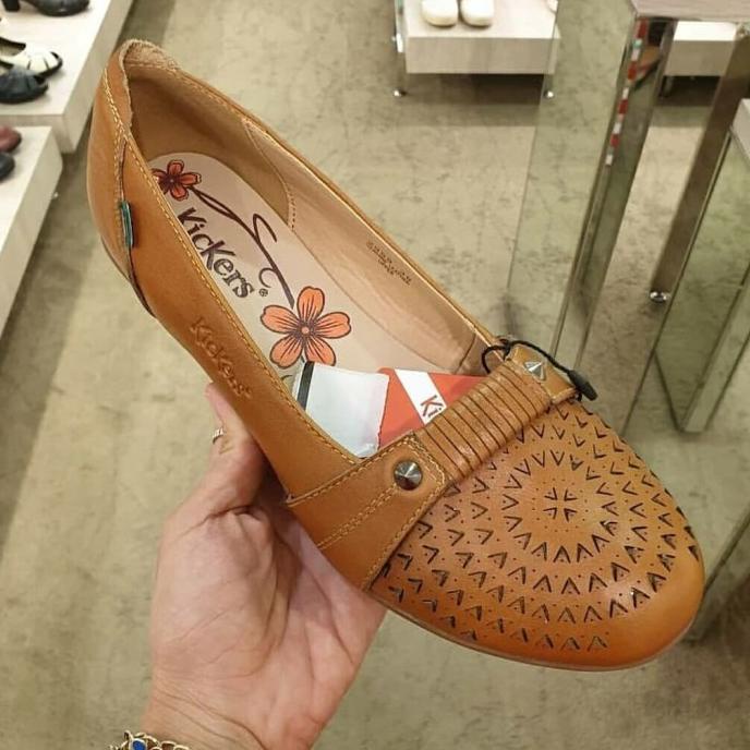 SEPATU WANITA KICKERS ORI MURAH KICKERS WOMEN WEDGES BROWN ORI 36-40 TERLAKU