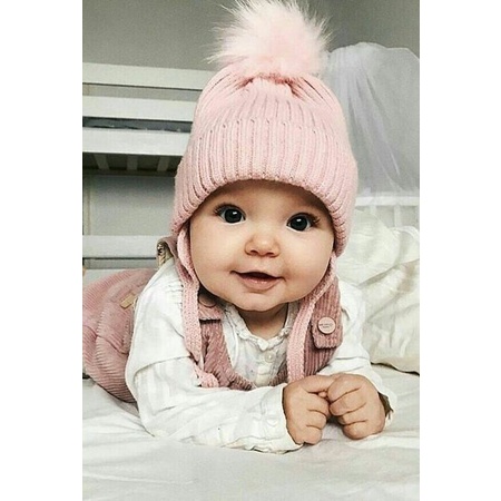 HappyOliver KUPLUK CEMOL (E) Topi Anak Lucu Model kupluk Usia 0 Sampai 3 Tahun Kualitas Terbaik