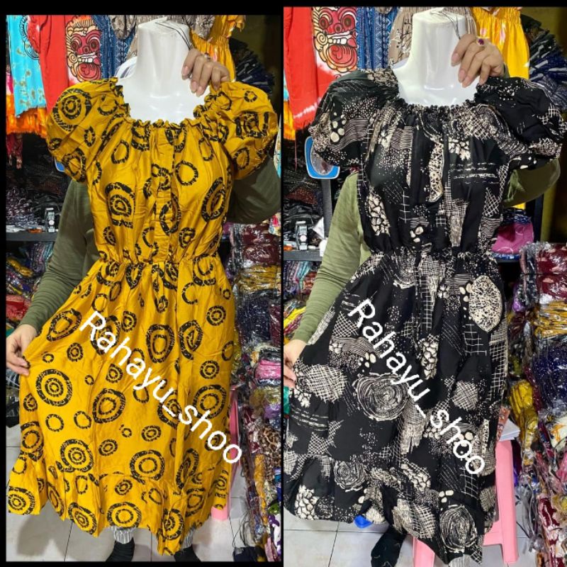 Dress sabrina motif Bali