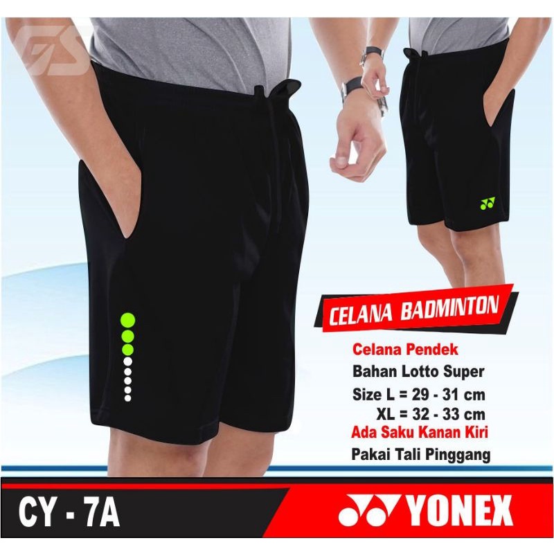 PROMO Celana pendek badminton olahraga bulutangkis logo YY