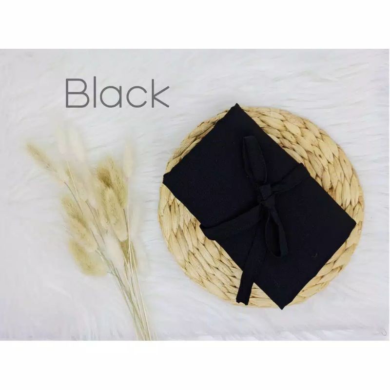 Jilbab Bergo NAURA SIZE M DEWASA / BISA UNTUK ANAK  10 TH + / HIJAB INSTAN BERGO MARYAM-Hitam