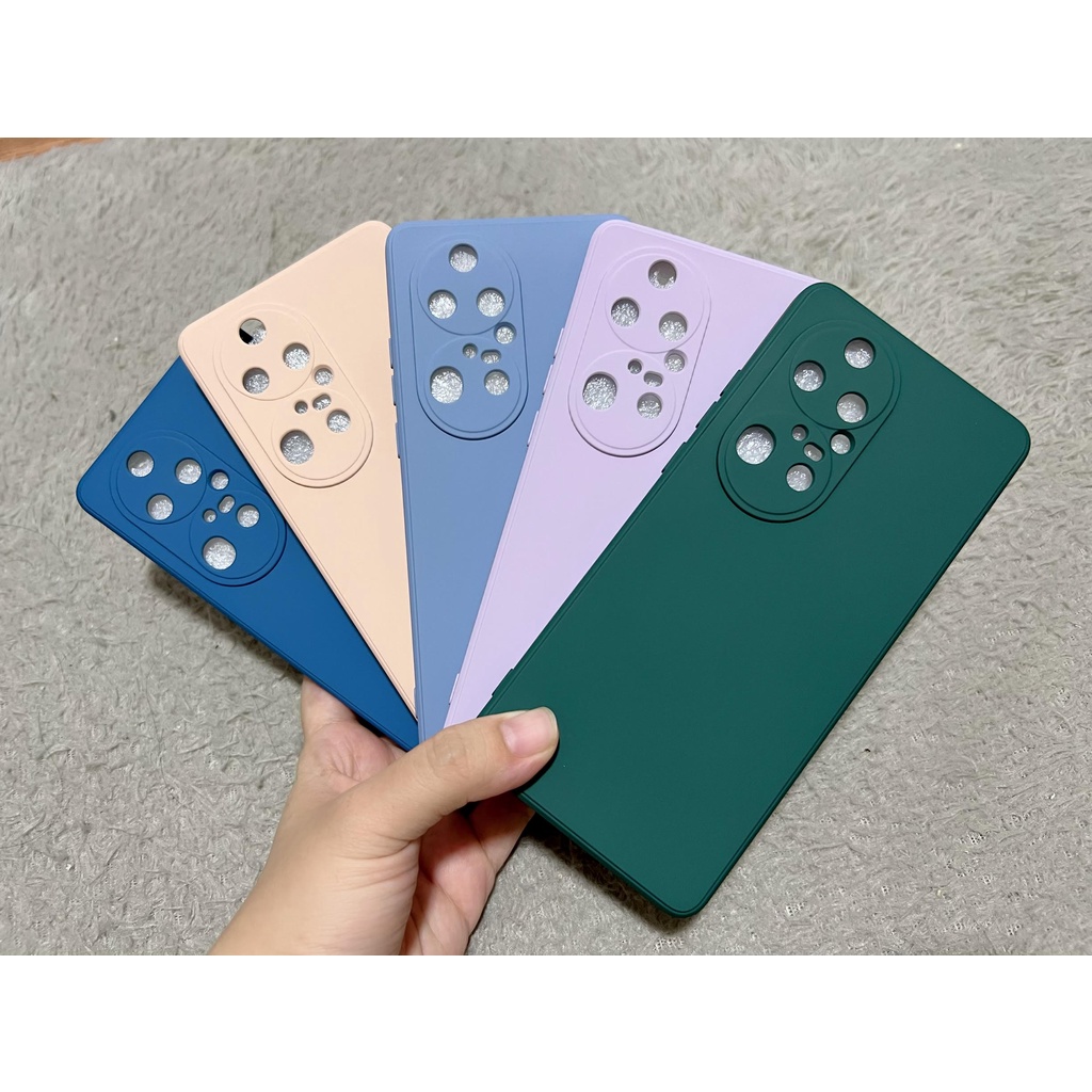 Soft Case Huawei P50 Pro Liquid Silikon Slim Skin Macaron Candy bludru
