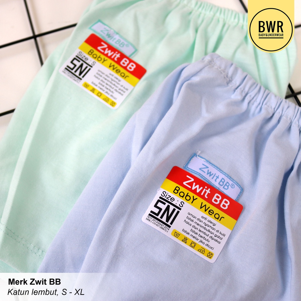 Celana PENDEK Zwit BB POLOS | Celana Anak Warna Polos S-XL || Bwr IX