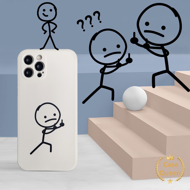 Case Desain Stickman Untuk Realme C35 C21 C25 C17 C11 2021 C12 C20 C25S C3 C15 5 5I 6 7 7I 8 8Pro C25Y