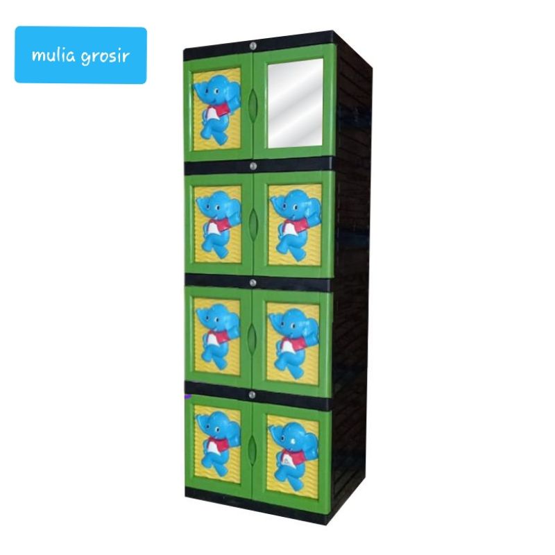 Lemari Plastik Aquose Mini Boneka Kaca 40x50x140cm