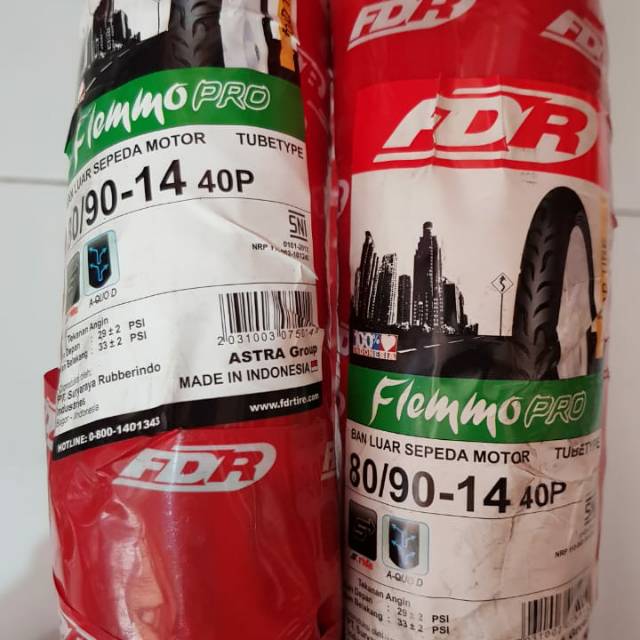 Ban Luar Depan FDR Flemmo Pro Beat Vario Scoopy 80 / 90 ring 14 Tube Type