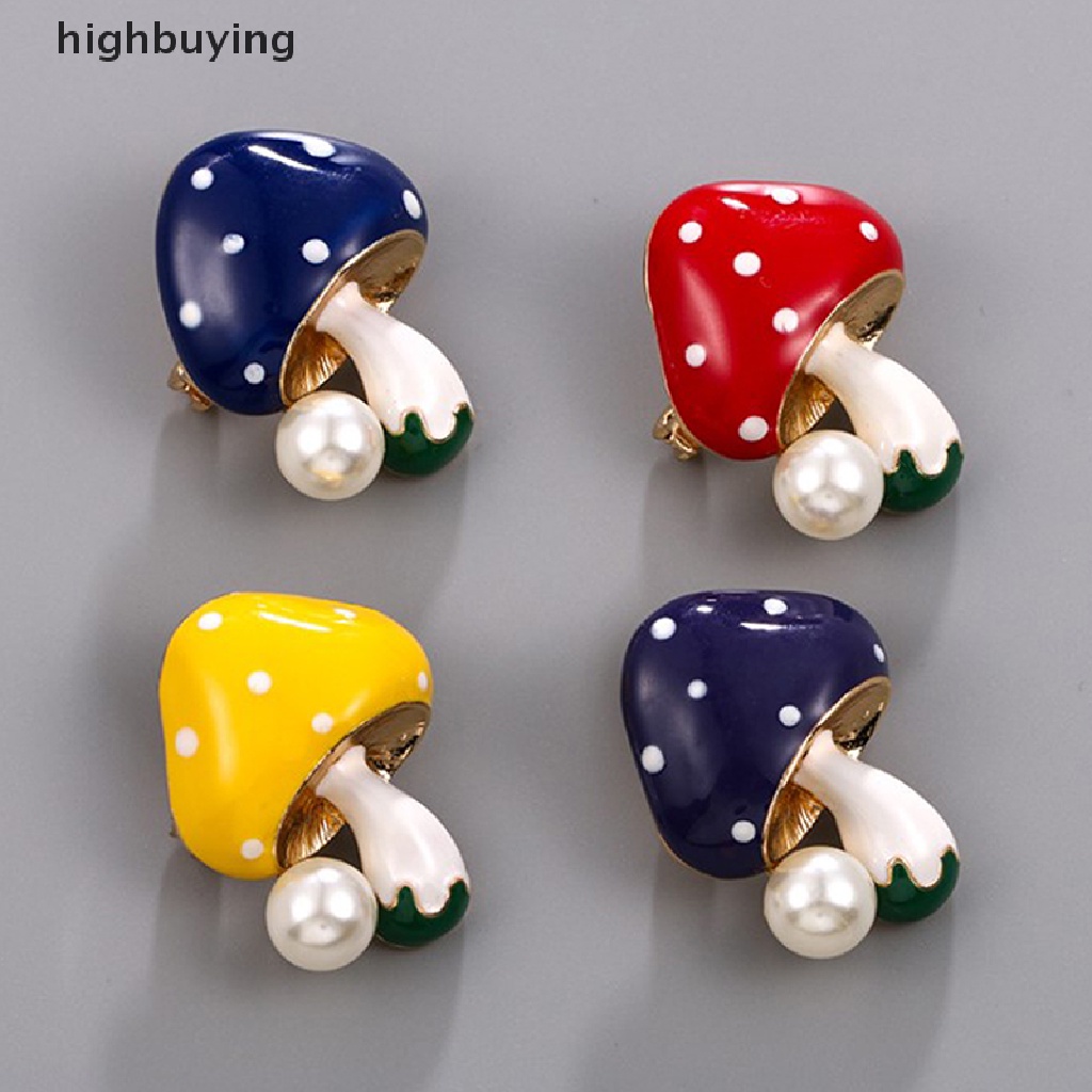 Hbid Bros Pin Enamel Bentuk Jamur Kartun Lucu