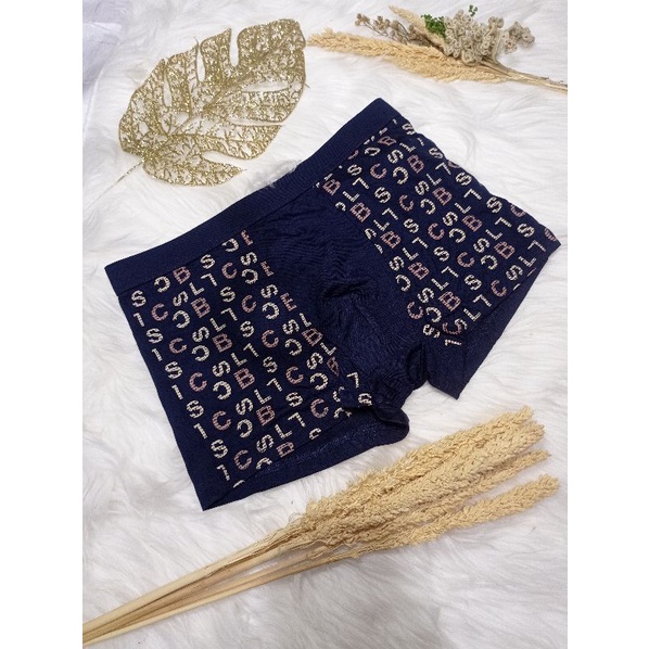 BOXER PRIA MURAH KUALITAS IMPORT MOTIF HURUF BAHAN ADEM DAN NYAMAN