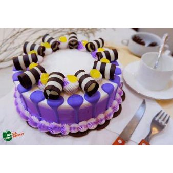 

Kue Ulang Tahun Ultah - Purple White Lemon Cake - Free Kartu Ucapan