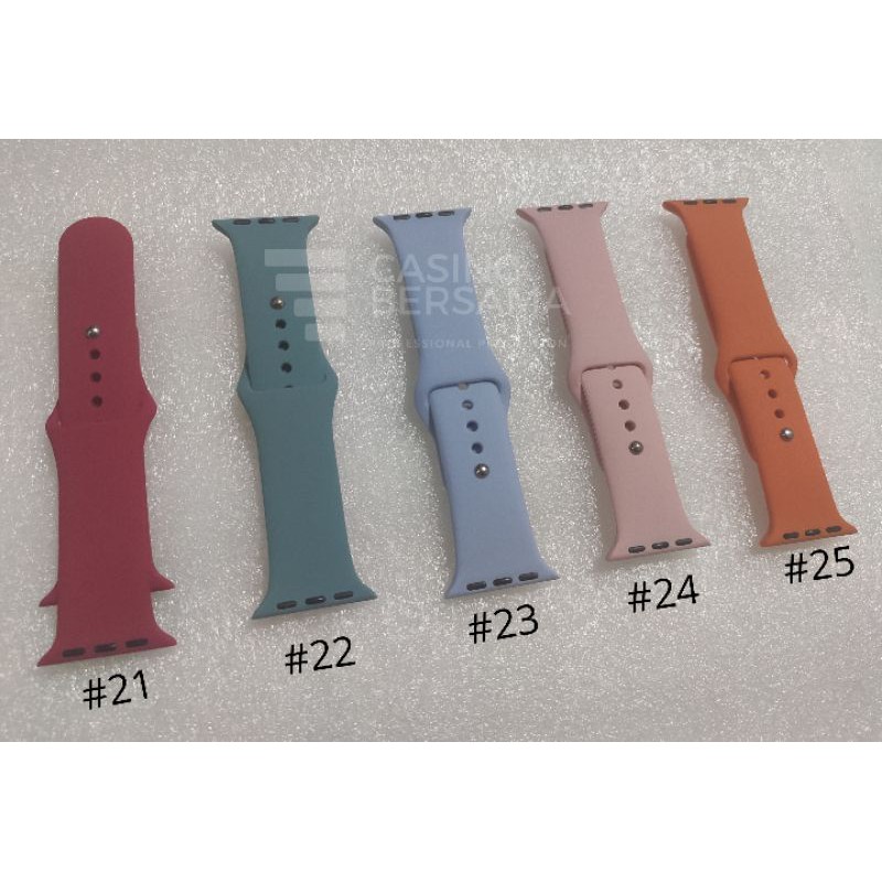 Strap Series ukuran SM 38/40/42/44mm untuk apple watch strap Silikon nomer 21-40