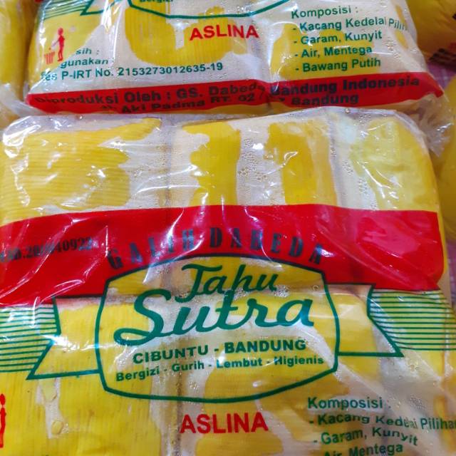 

TAHU SUTRA KUNING CIBUNTU BANDUNG isi 6 biji Ukuran Sedang/ Sayur Sembako Murah Bandung