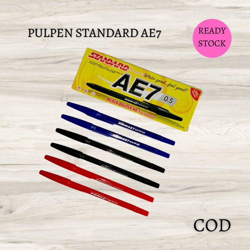 

Pulpen Standar Standard Ae7 Hitam Biru Merah