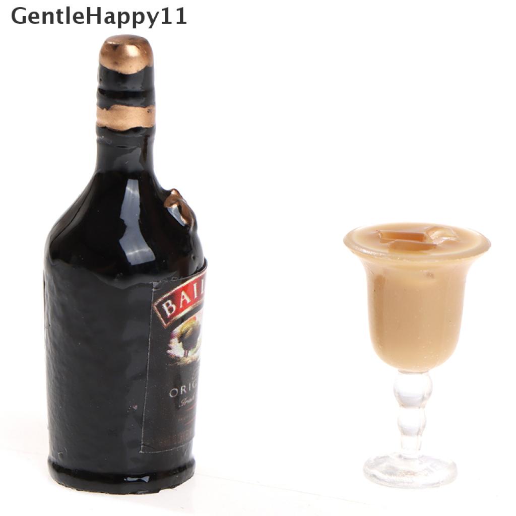 Gentlehappy 1 Set Mainan Miniatur Botol Wine Bahan Resin Untuk Aksesoris Rumah Boneka