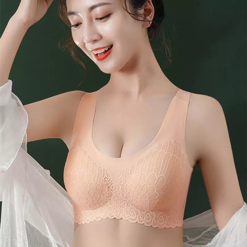 Blackpink BH Wanita Lateks Renda Pakaian Dalam Bra Push Up Mulus 1248
