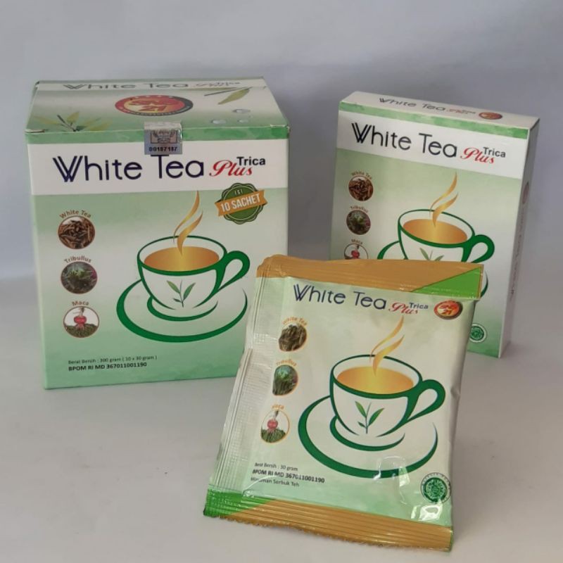 

White tea plus trica (tribulus & maca)