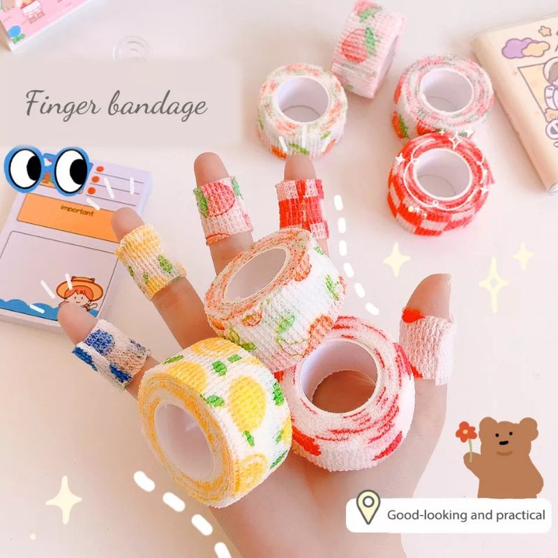 

[ELYSIAN STORE] Cute Bandage Writing Finger Tape Perban Pelindung Jari Aesthetic