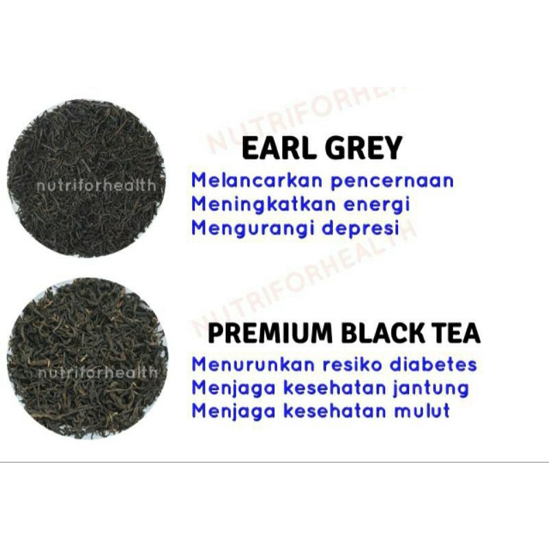 (50gr) TEA SERIES Teh Hijau Peppermint Stevia Oolong Grentea Earl Grey Black Tea Lemongrass